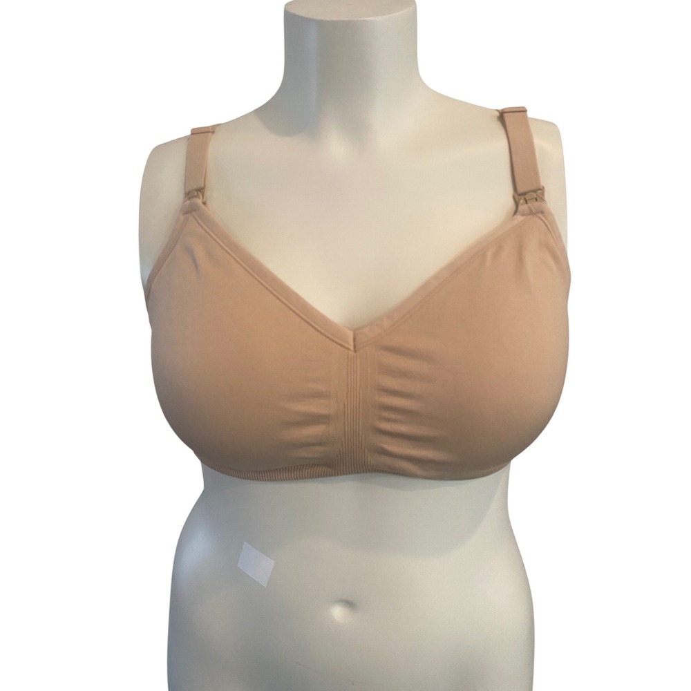Ingrid & Isabel Seamless Pumping Bra Nude Beige Wireless XXL